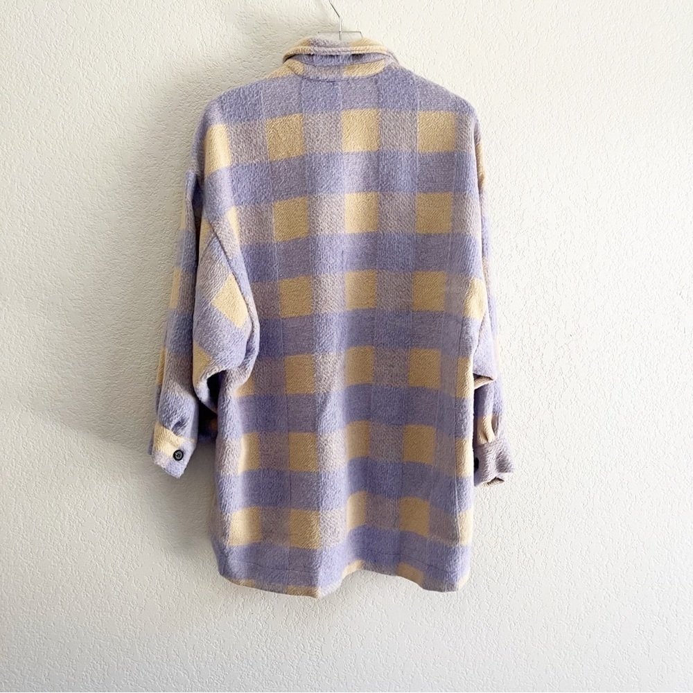 MISS SPARKLING Plaid Flannel Purple Shirt Jacket - Picture 9 of 13